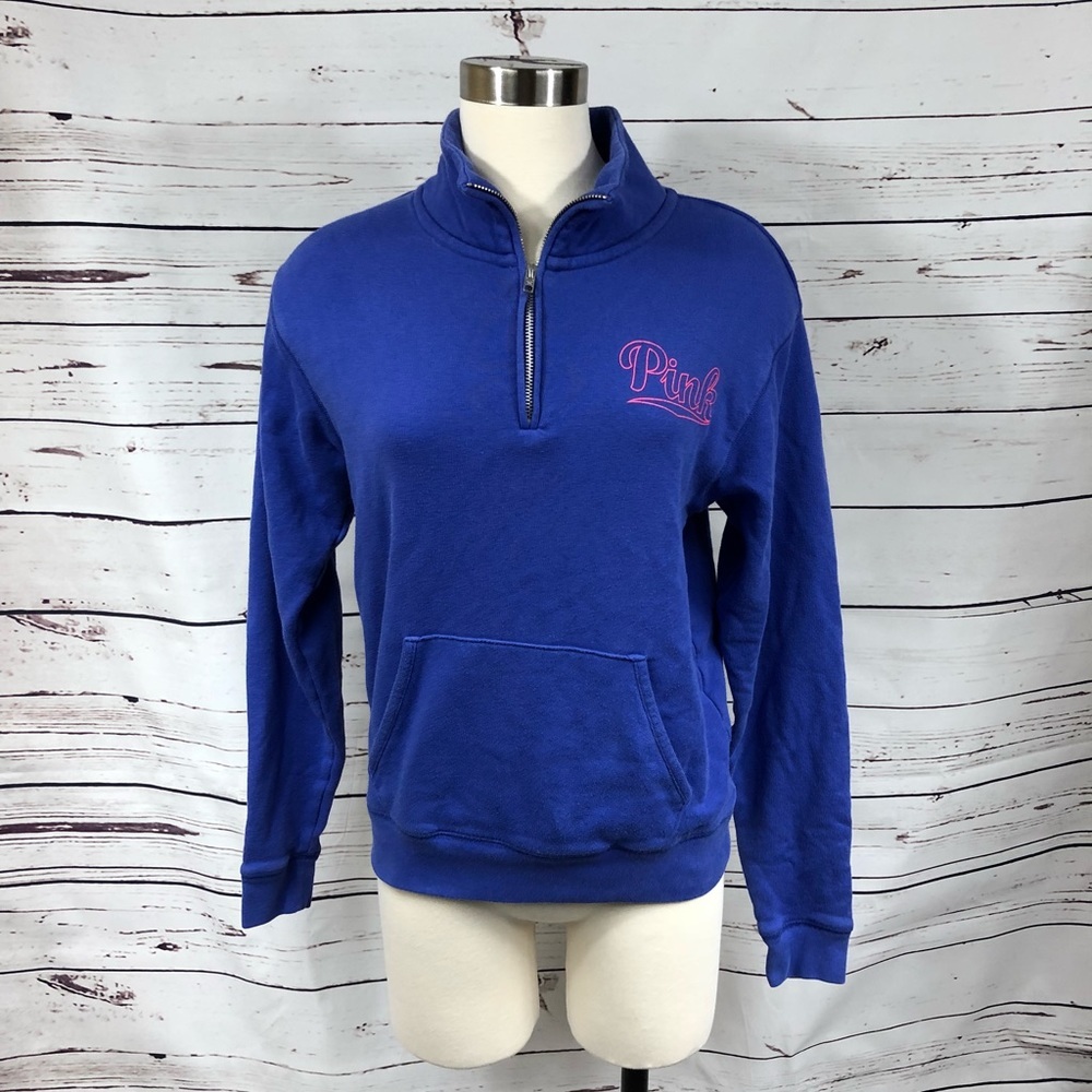 VS Blue Half Zip Sweater